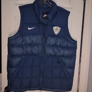 VTG Nike 2014 Sochi Olympics  Down Vest Blue X-Large